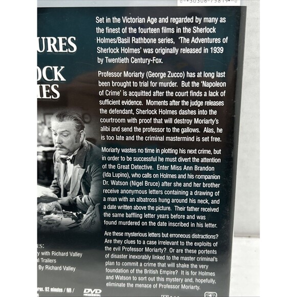 The Adventures Of Sherlock Holmes - DVD, 1939/1967/2002, B&W, Fast Shipping - Picture 3 of 6